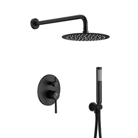10 Inch Rainfall Shower System - Matte Black