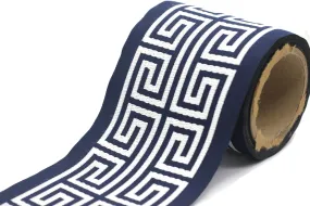 100 mm Elegant Greek Key Border, Curtain trims, Sewing Trim, drapery trim, Athena Chinoiserie ribbon Gimp Drapery, Home Decor 176 V10