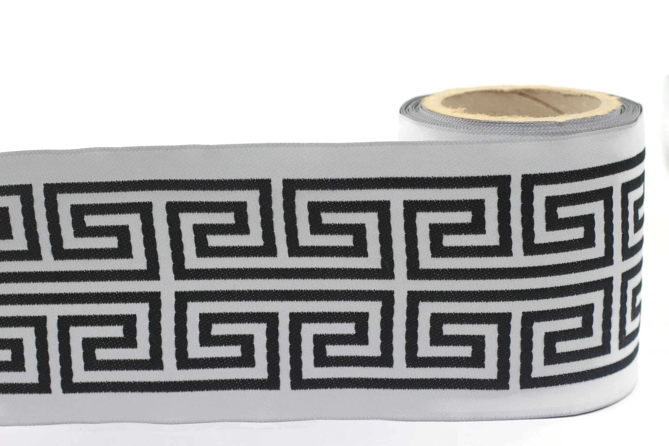 100 mm Elegant Greek Key Border, Curtain trims, Sewing Trim, drapery trim, Athena Chinoiserie ribbon Gimp Drapery, Home Decor 176 V15
