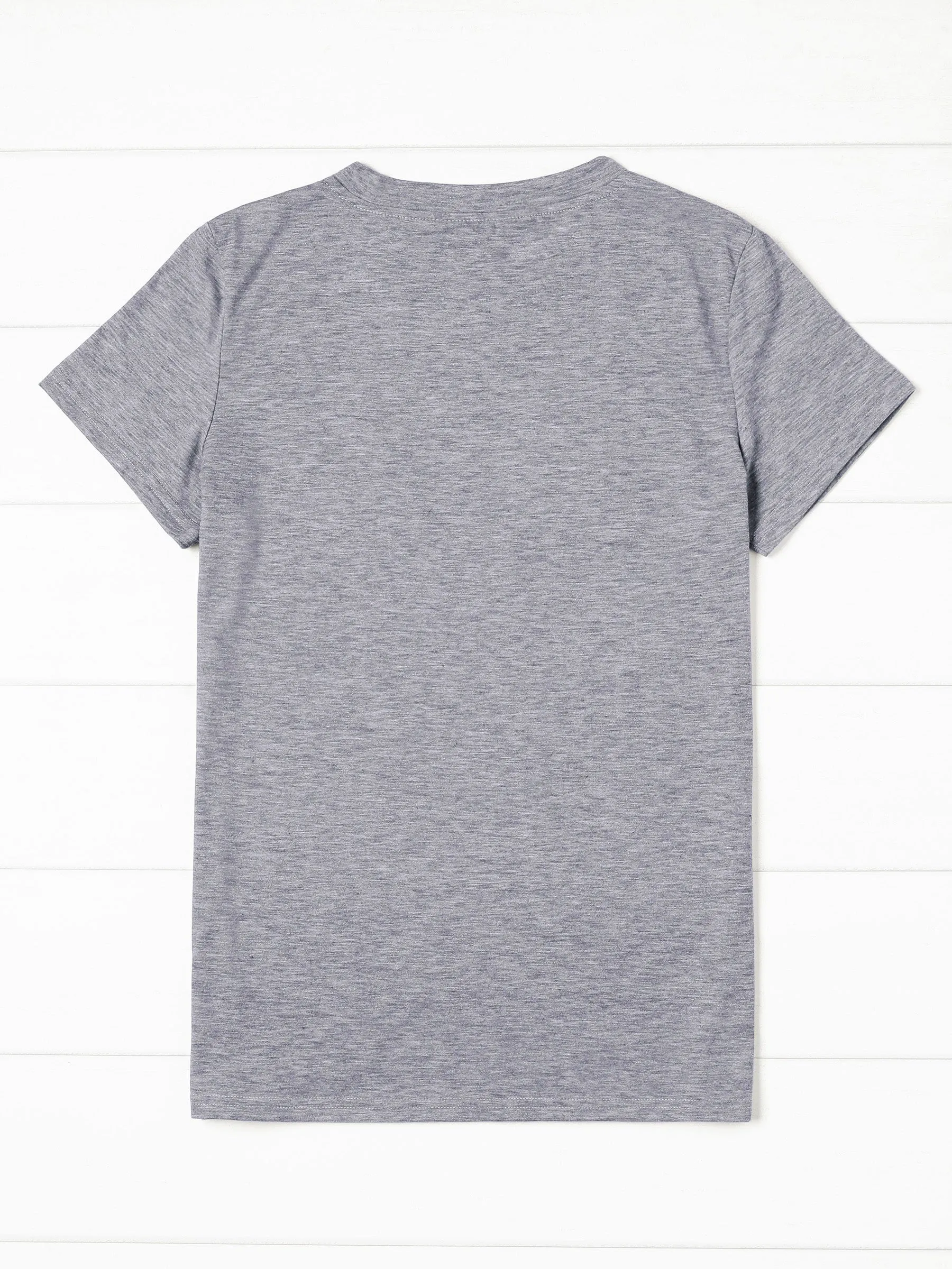 3 Packs Alphabet Print Crew Neck T-Shirts - Soft Micro Elasticity Polyester Material, Machine Washable, Regular Length, Casual Short Sleeve Tees for Spring and Summer - Womens Clothing