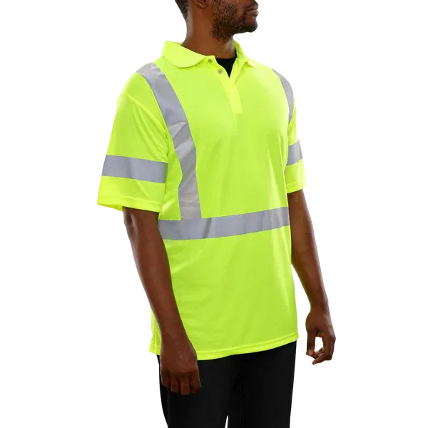 304STLM Hi-Vis Lime Birdseye Polo Shirt