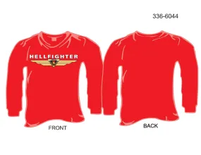 336-6044 T-Shirt, Long Sleeve, Hellfighters Veritas (Red)