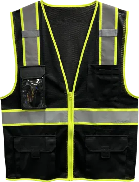 500GTBK Enhanced Visibility Vest - Black