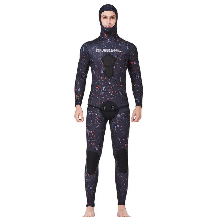 5mm Thermal Hooded Diving Suit with Split Design for All-Season Water Sports