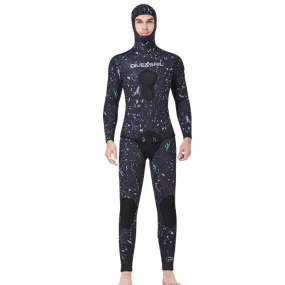 5mm Thermal Hooded Diving Suit with Split Design for All-Season Water Sports