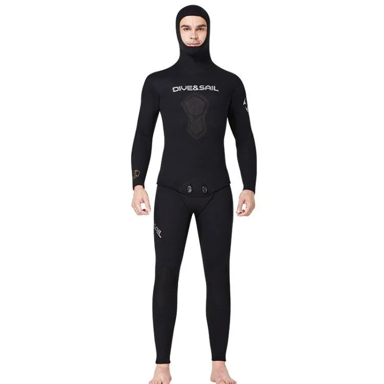 5mm Thermal Hooded Diving Suit with Split Design for All-Season Water Sports