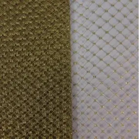 9" Gold Metallic Russian Veiling