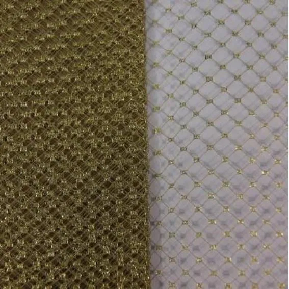 9" Gold Metallic Russian Veiling