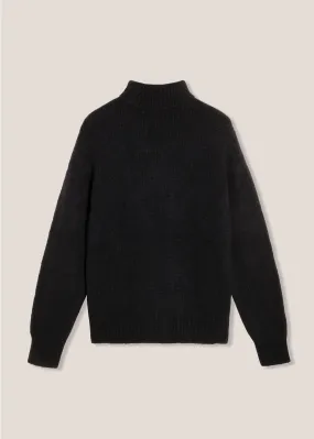 AAMINTORE NAVY BLUE WOOL TURTLENECK