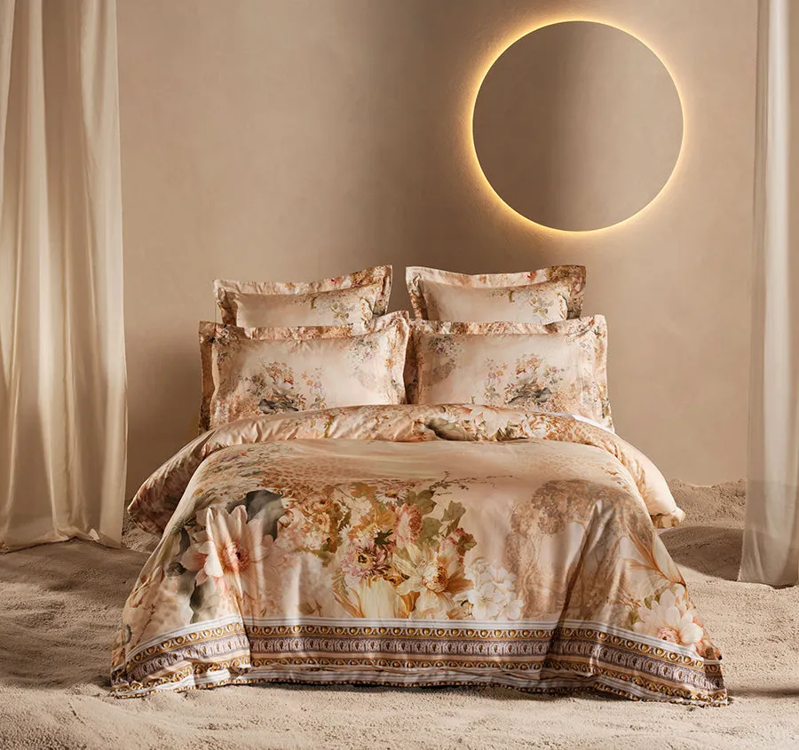 Adorned In Antiquity Quilt Cover Set Range Vanilla