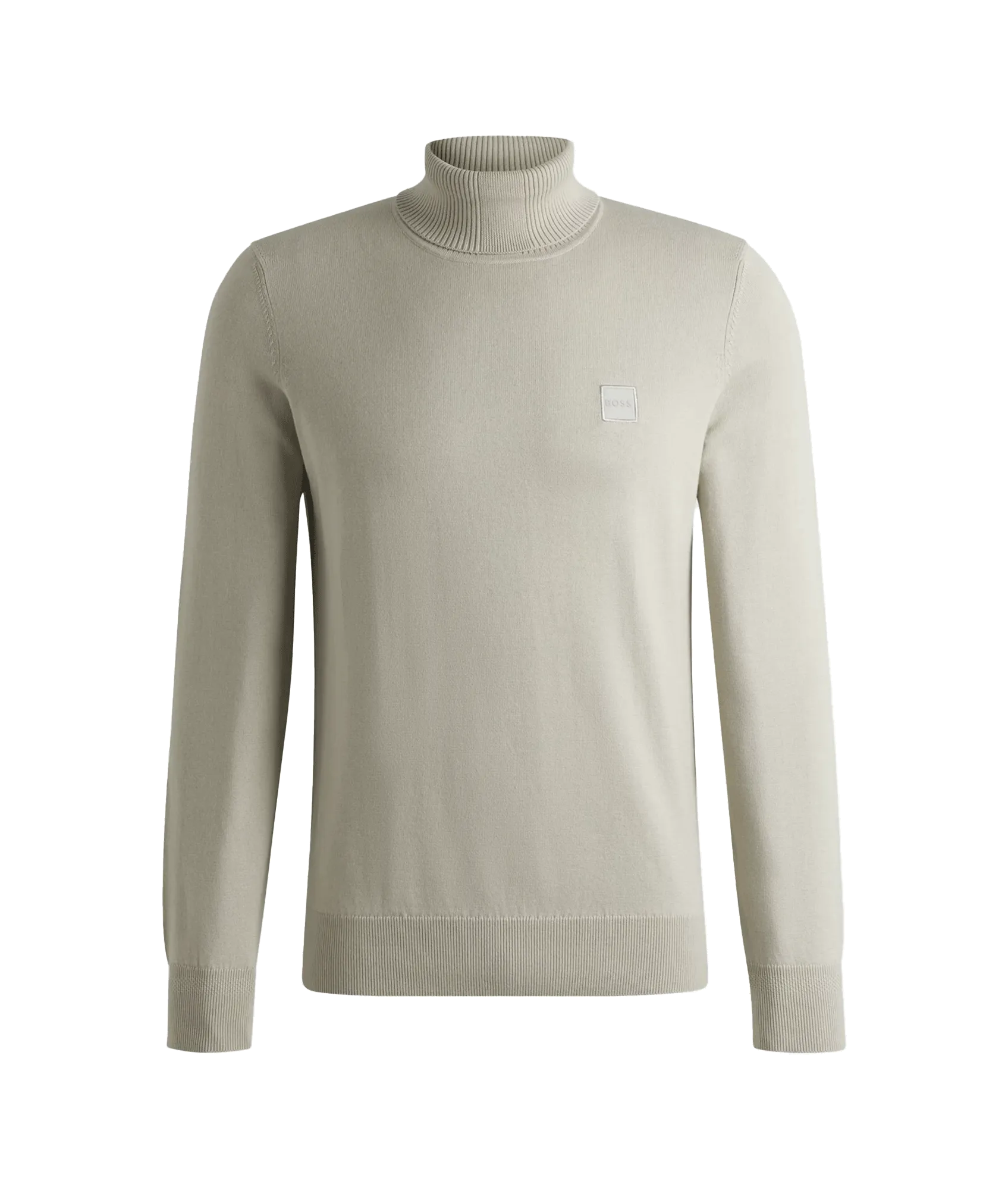 Akiro Rollneck Regular-fit Sweater in Cotton and Cashmere - Beige