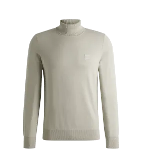 Akiro Rollneck Regular-fit Sweater in Cotton and Cashmere - Beige