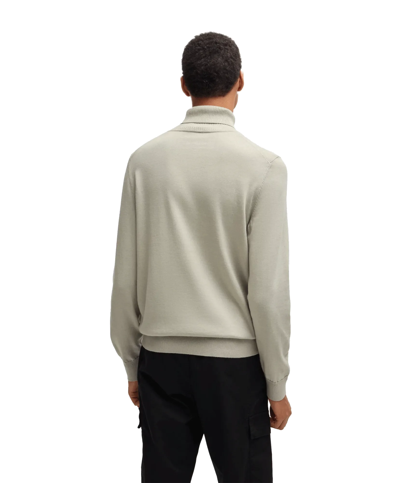 Akiro Rollneck Regular-fit Sweater in Cotton and Cashmere - Beige