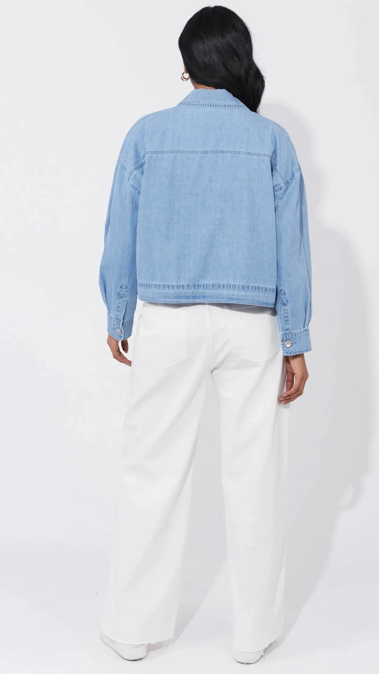 Austin Denim Crop Jacket  Denim