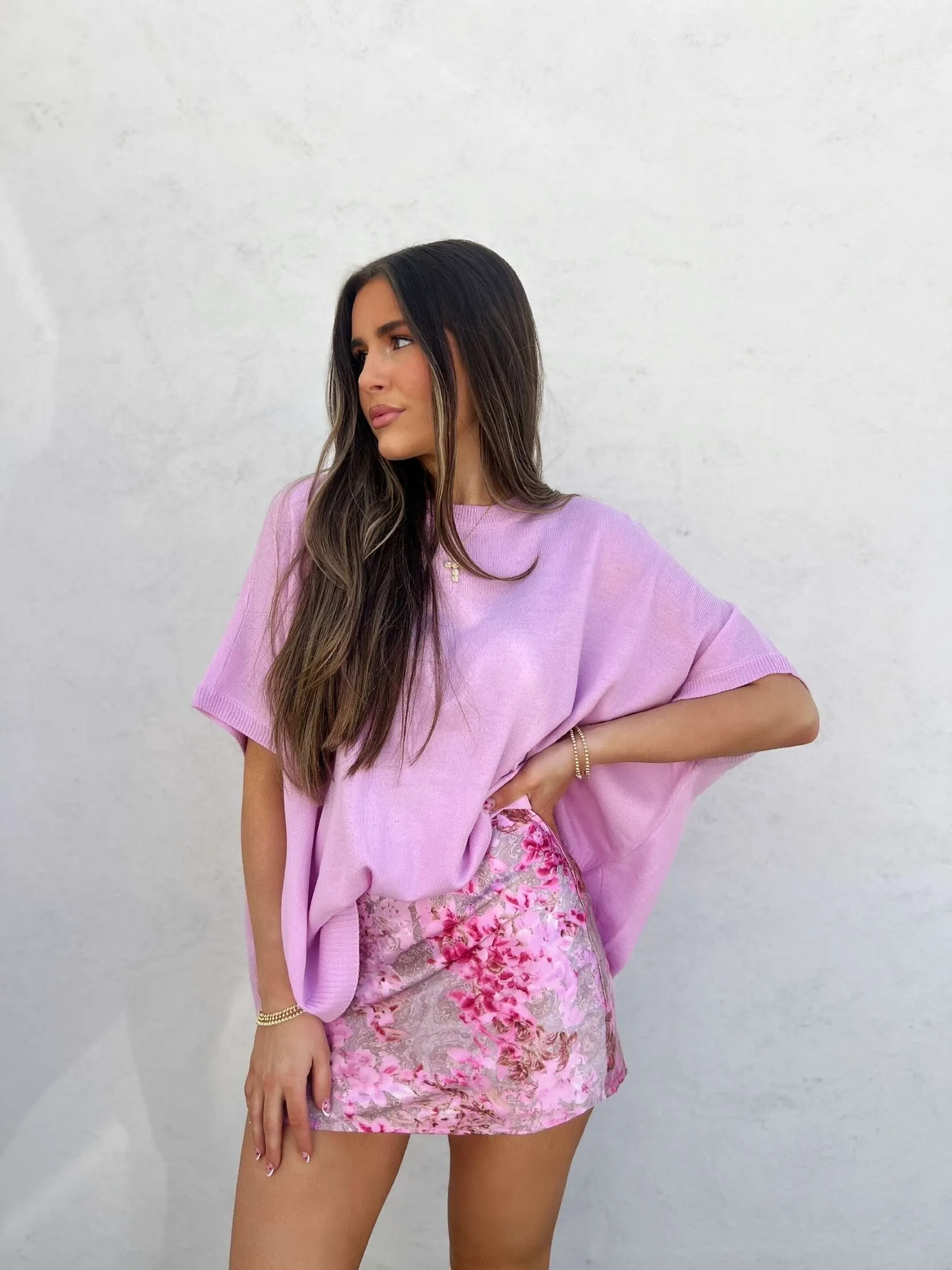 baby pink sweater tunic