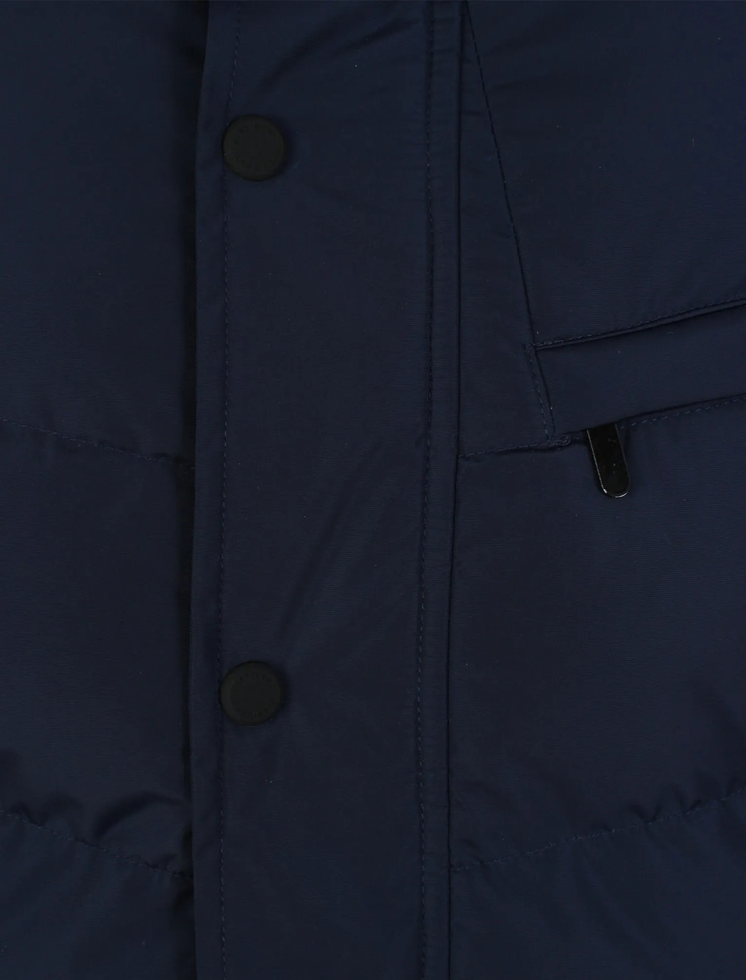 Bennett Quilted Coat with Detachable Sherpa Lined Hood in Midnight Blue- Dissident