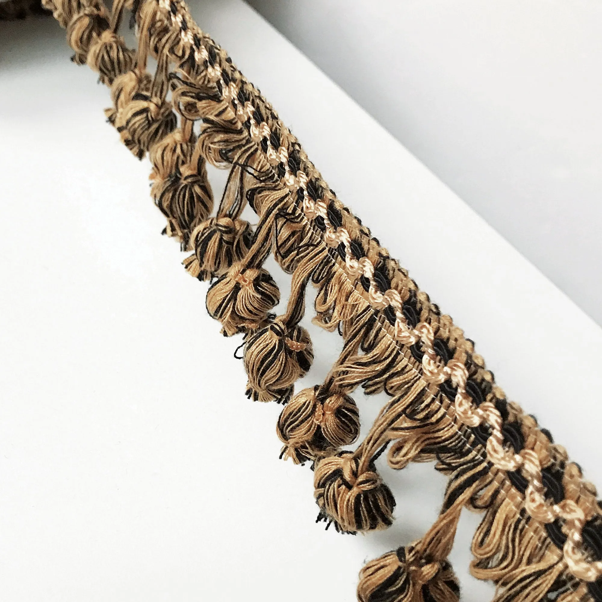 Black and Gold High Quality Decorative Tassel Trim by the yard