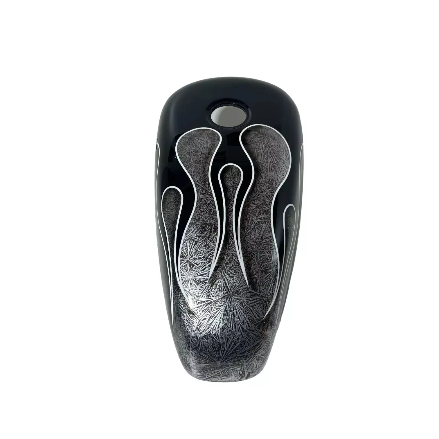 BLACK FLAMES SILVER 3D CRYSTAL - FXBB