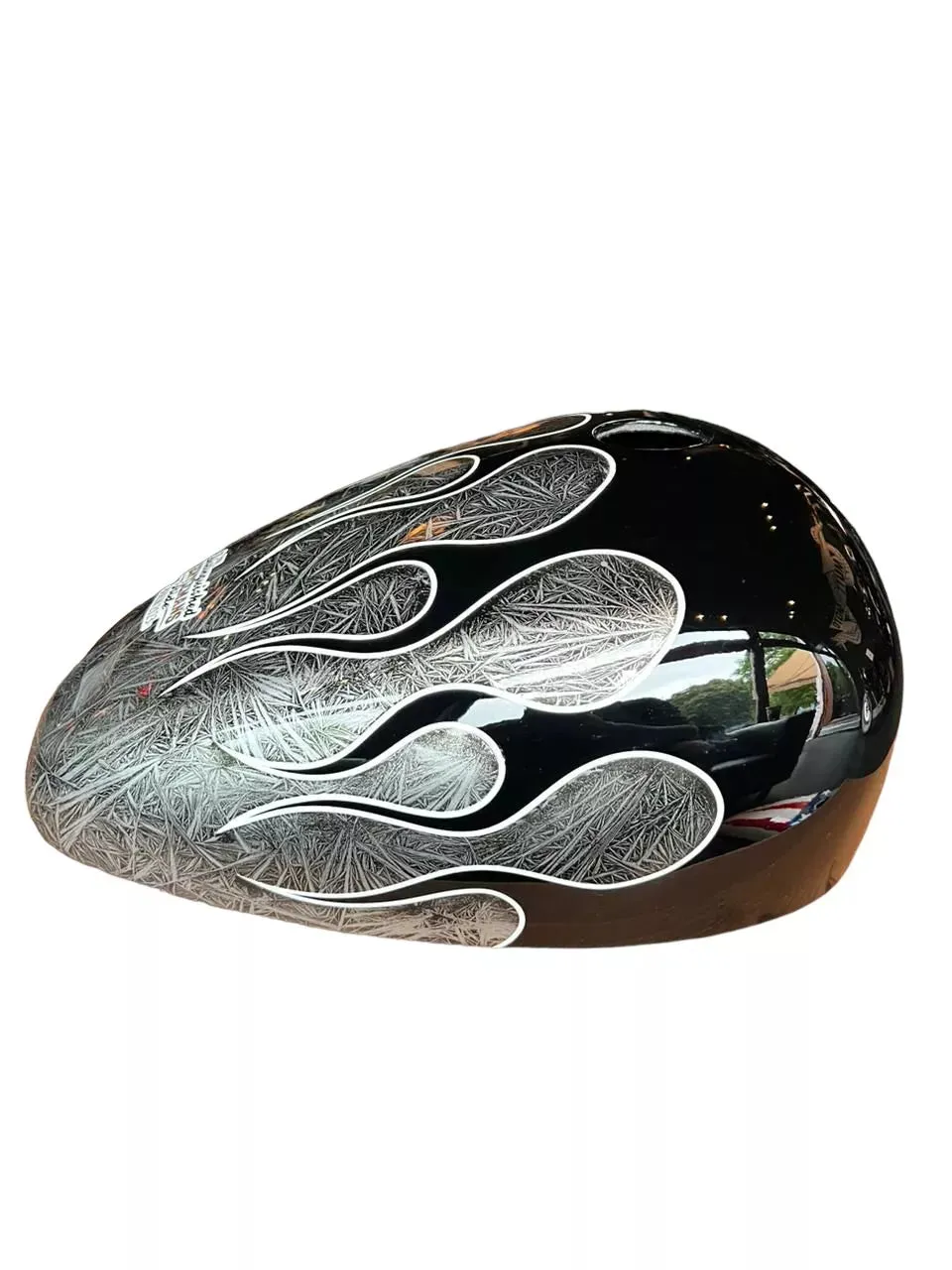BLACK FLAMES SILVER 3D CRYSTAL - FXBB