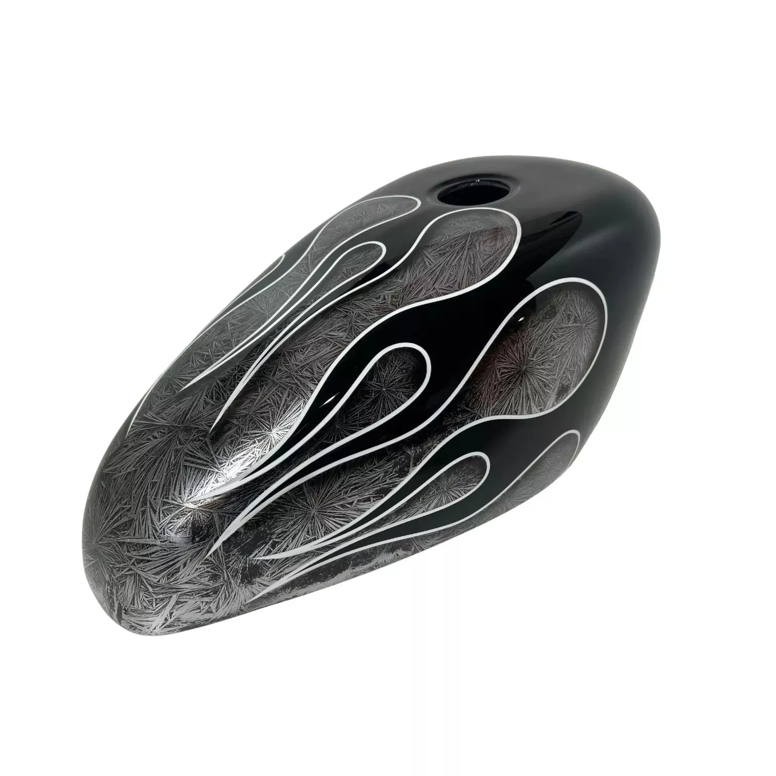 BLACK FLAMES SILVER 3D CRYSTAL - FXBB