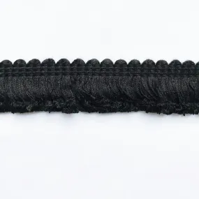 Black High Quality Decorative Brush Fringe Trim by the yard