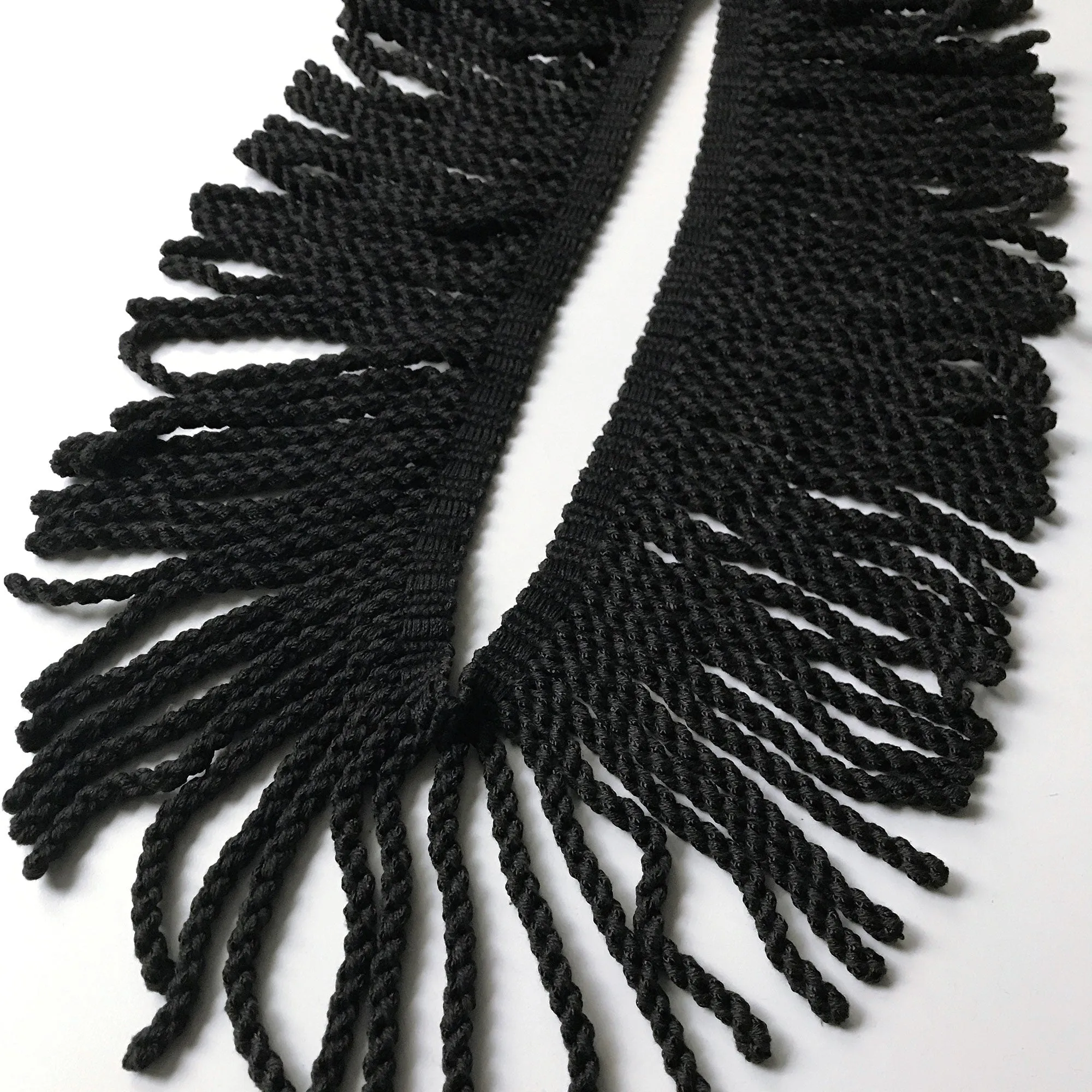 Black High Quality Decorative Bullion Fringe Trim by the yard