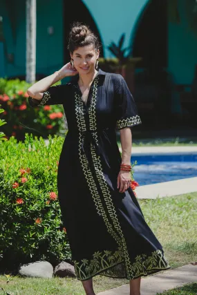 Black Vanessa KikiSol Maxi Tie Dress