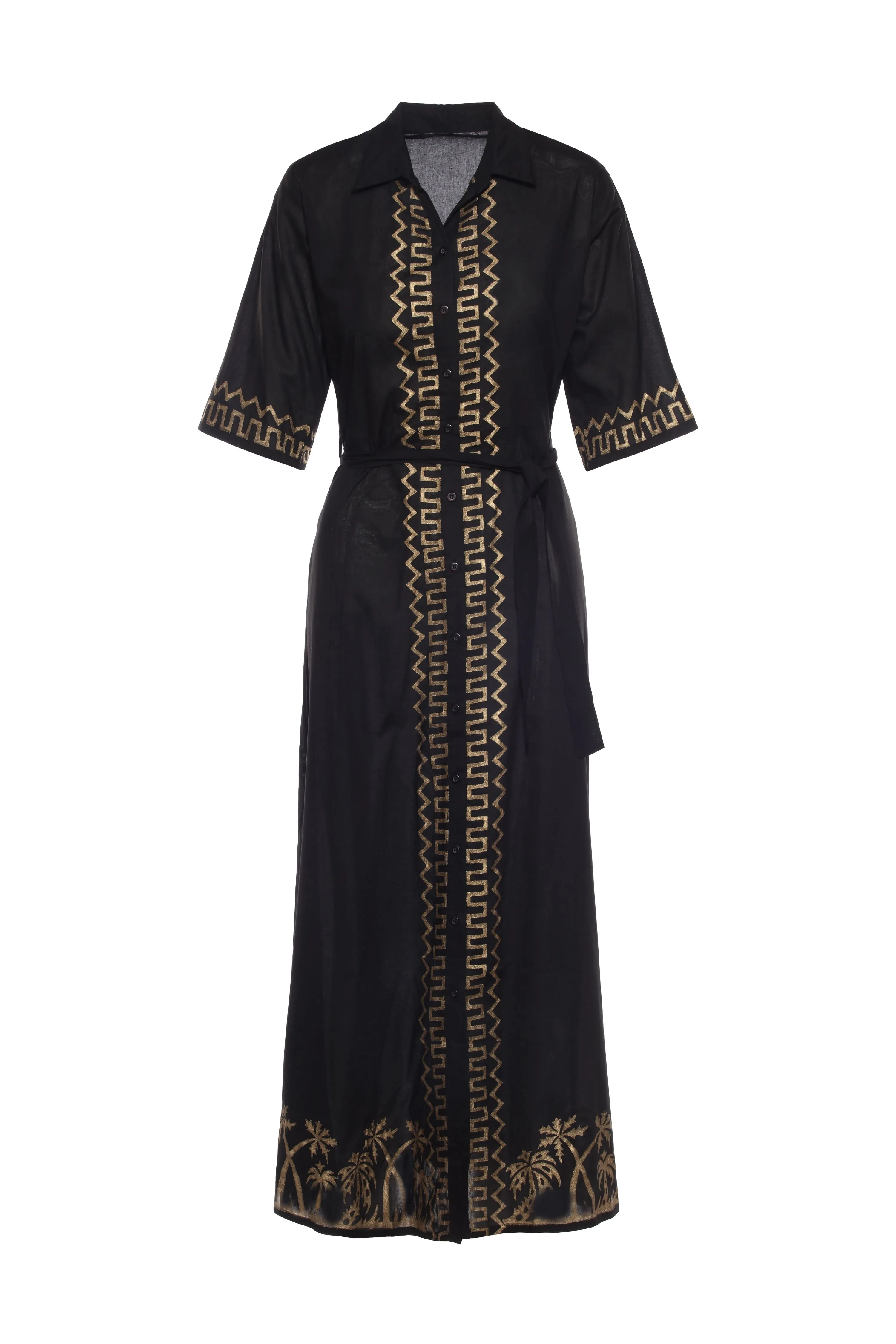 Black Vanessa KikiSol Maxi Tie Dress