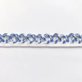 Blue and White High Quality Decorative Loop Trim by the yard