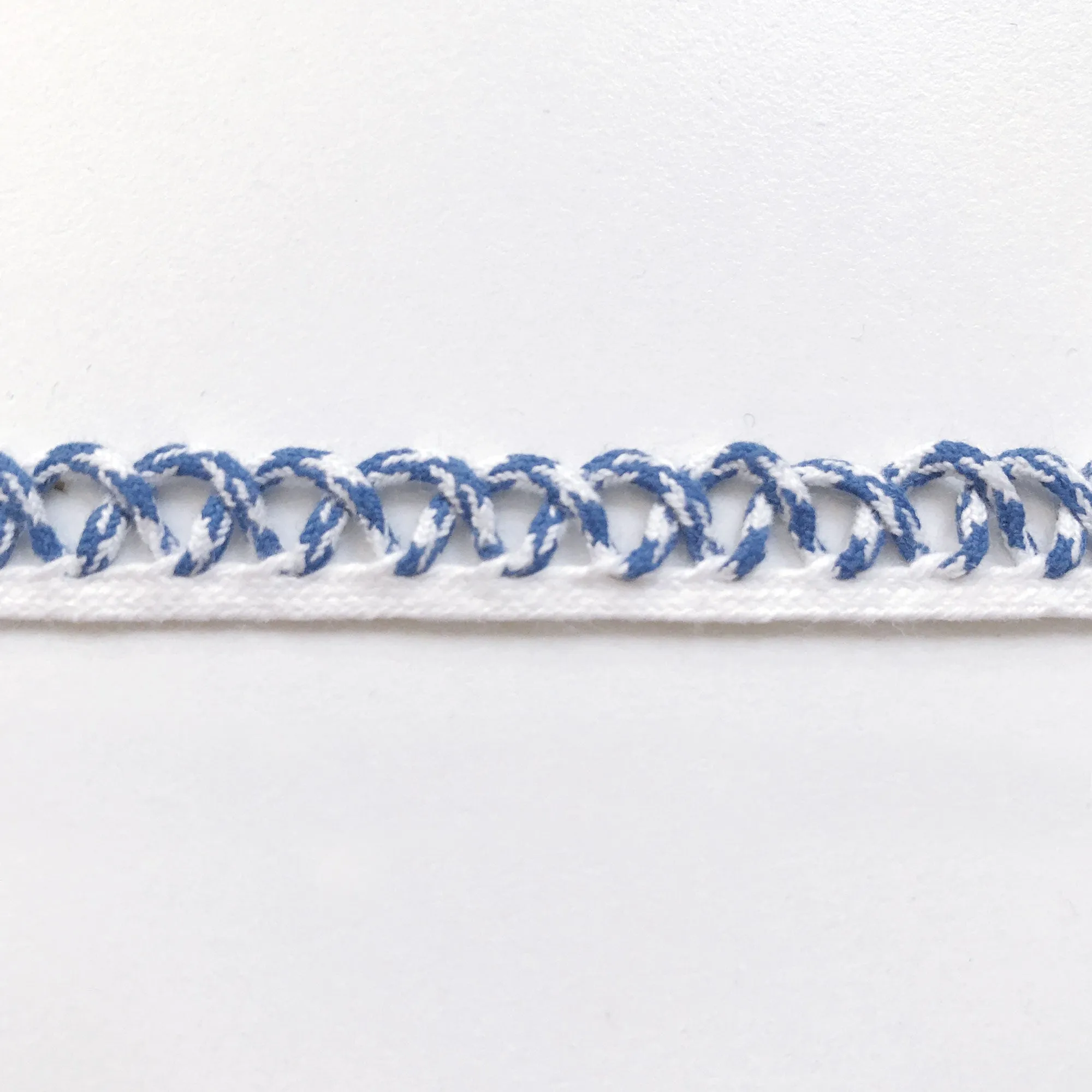 Blue and White High Quality Decorative Loop Trim by the yard