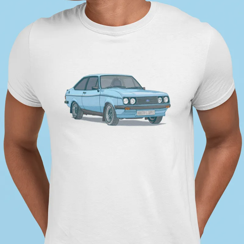 BLUE MK2 FORD ESCORT T-SHIRT