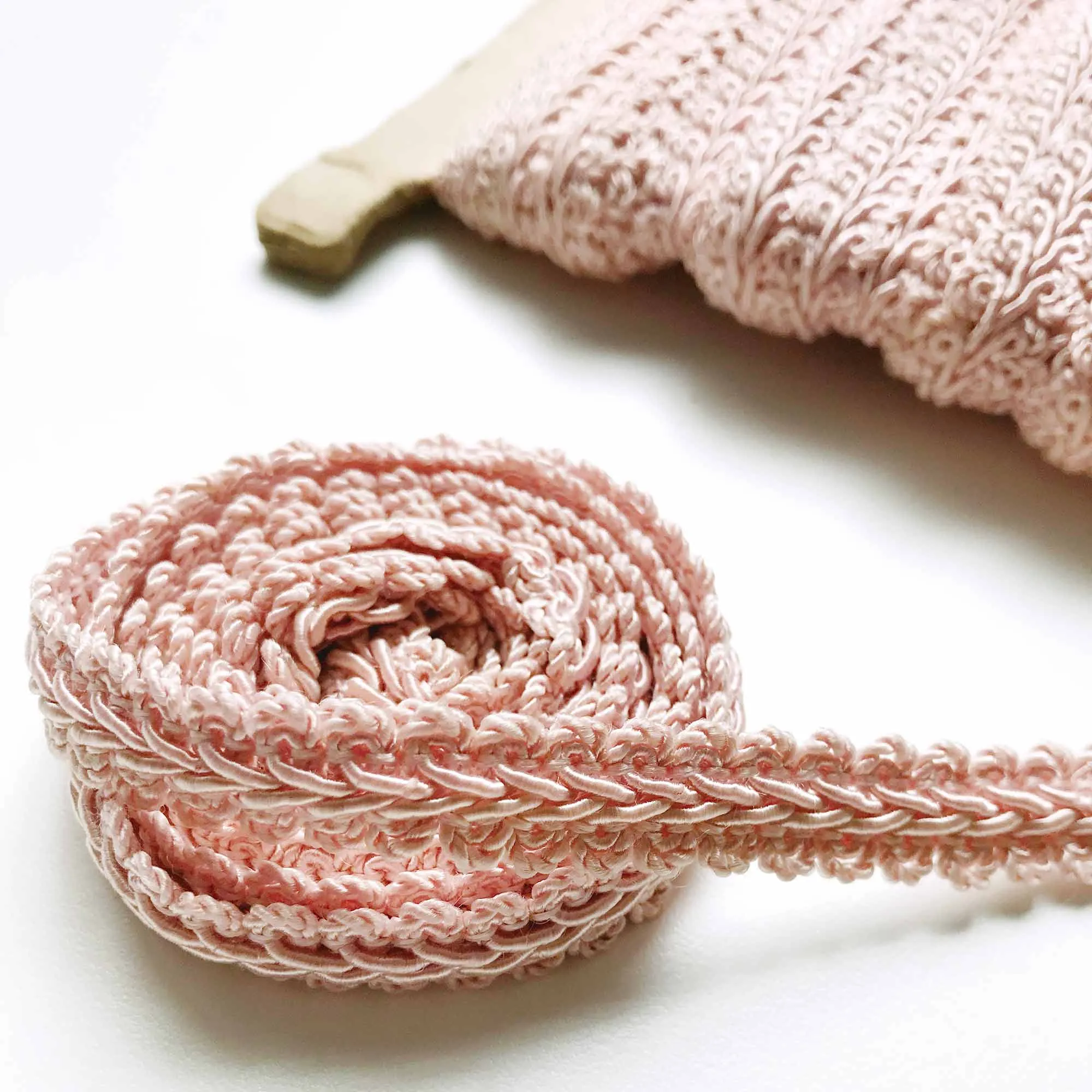 Blush Pink High Quality Decorative Gimp Trim by the yard