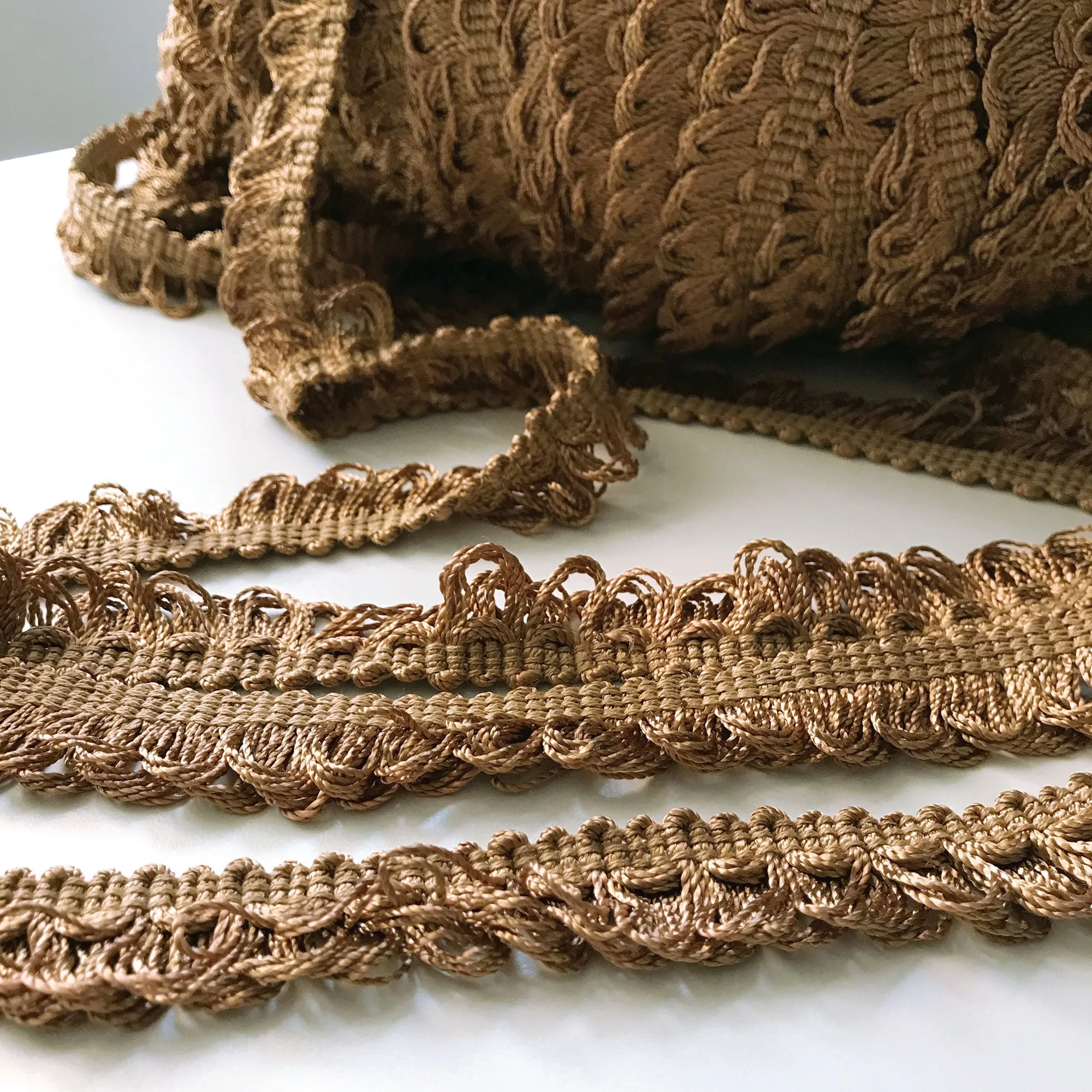 Brown High Quality Decorative Loop Trim by the yard