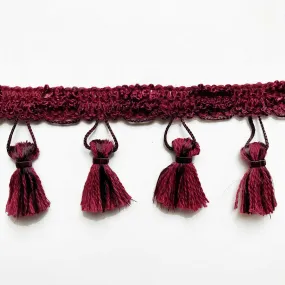 Burgundy High Quality Decorative Tassel Trim by the yard
