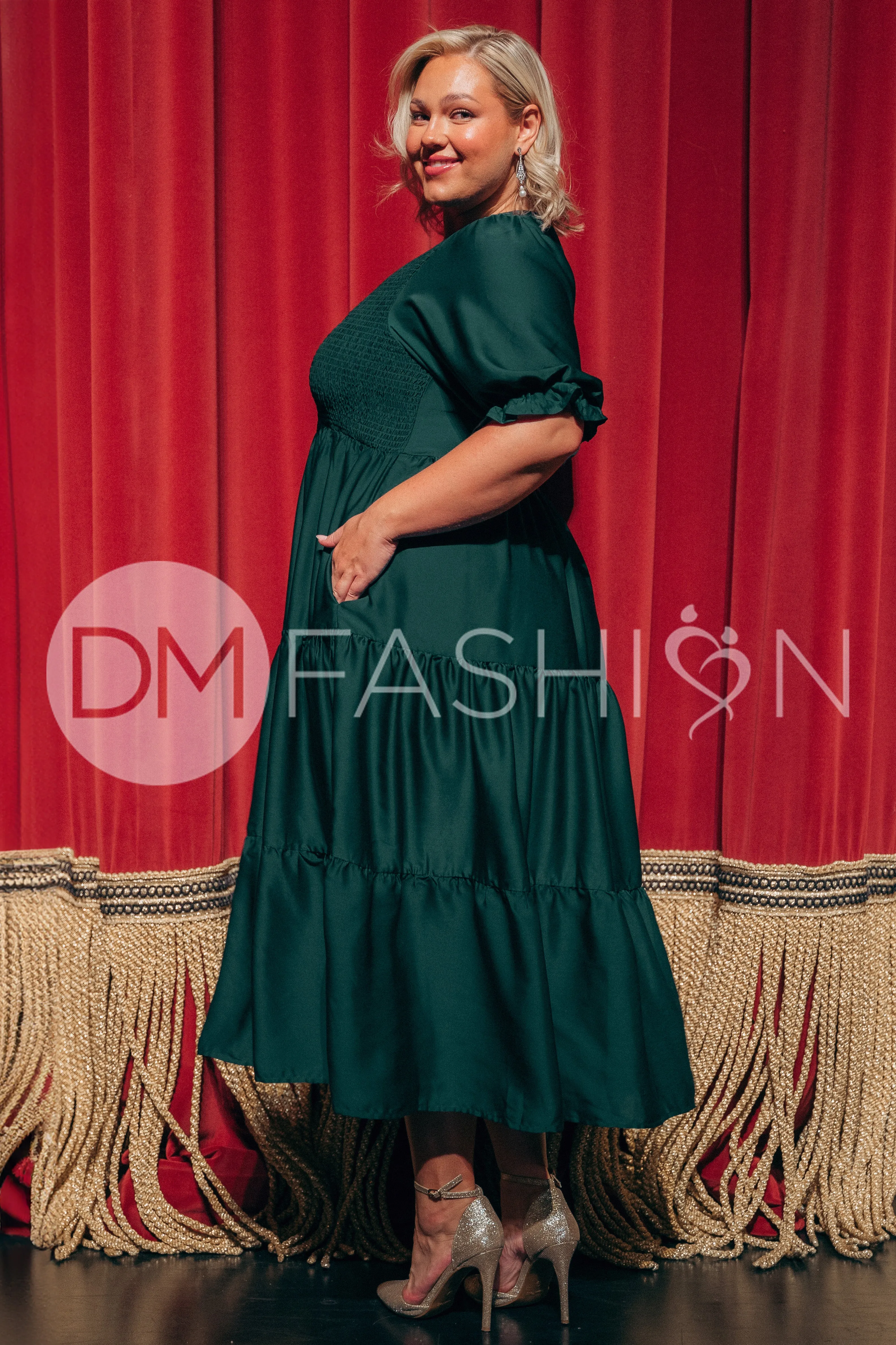 Calliope Emerald Dress - DM Exclusive - Maternity Friendly