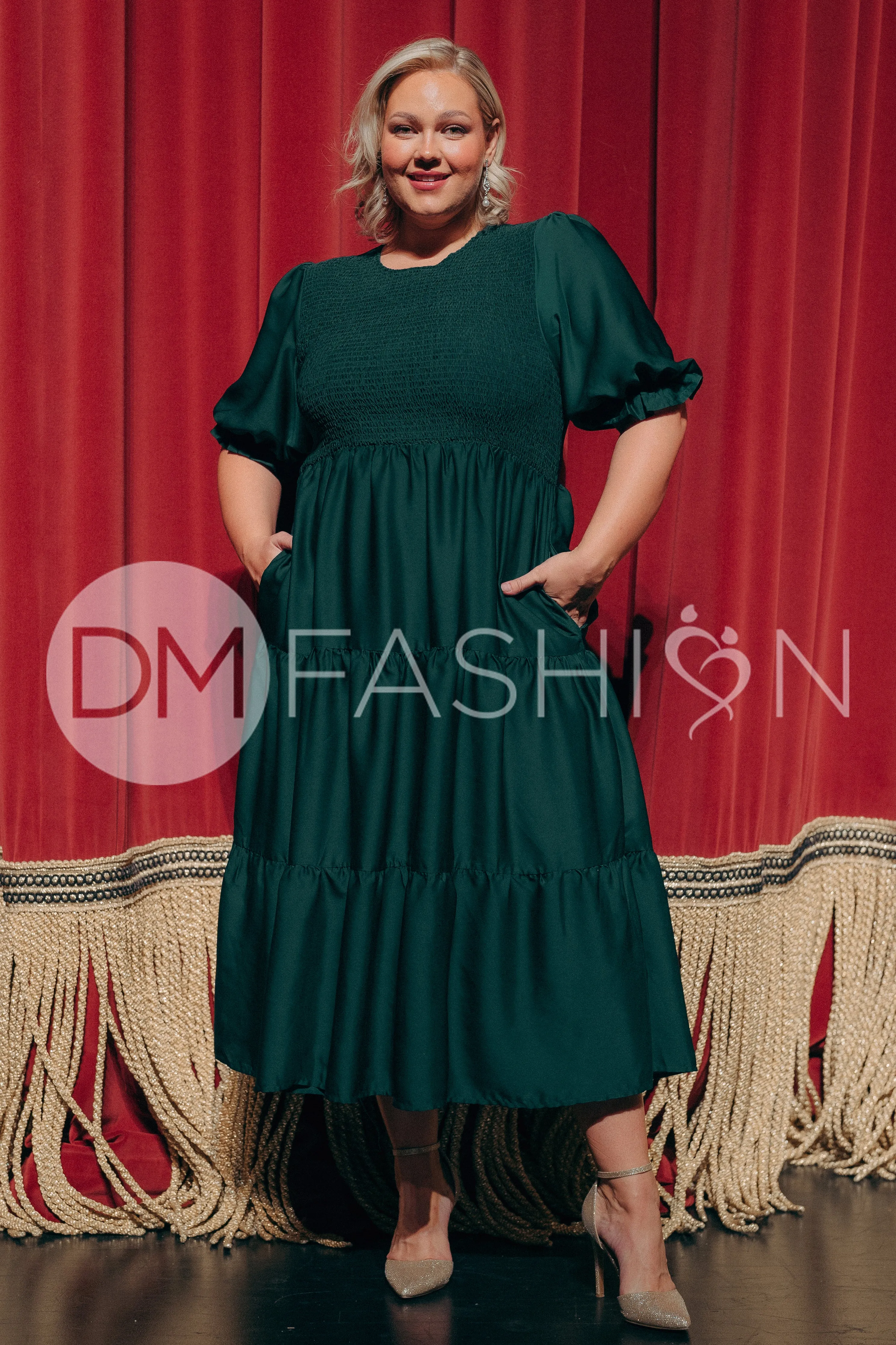 Calliope Emerald Dress - DM Exclusive - Maternity Friendly