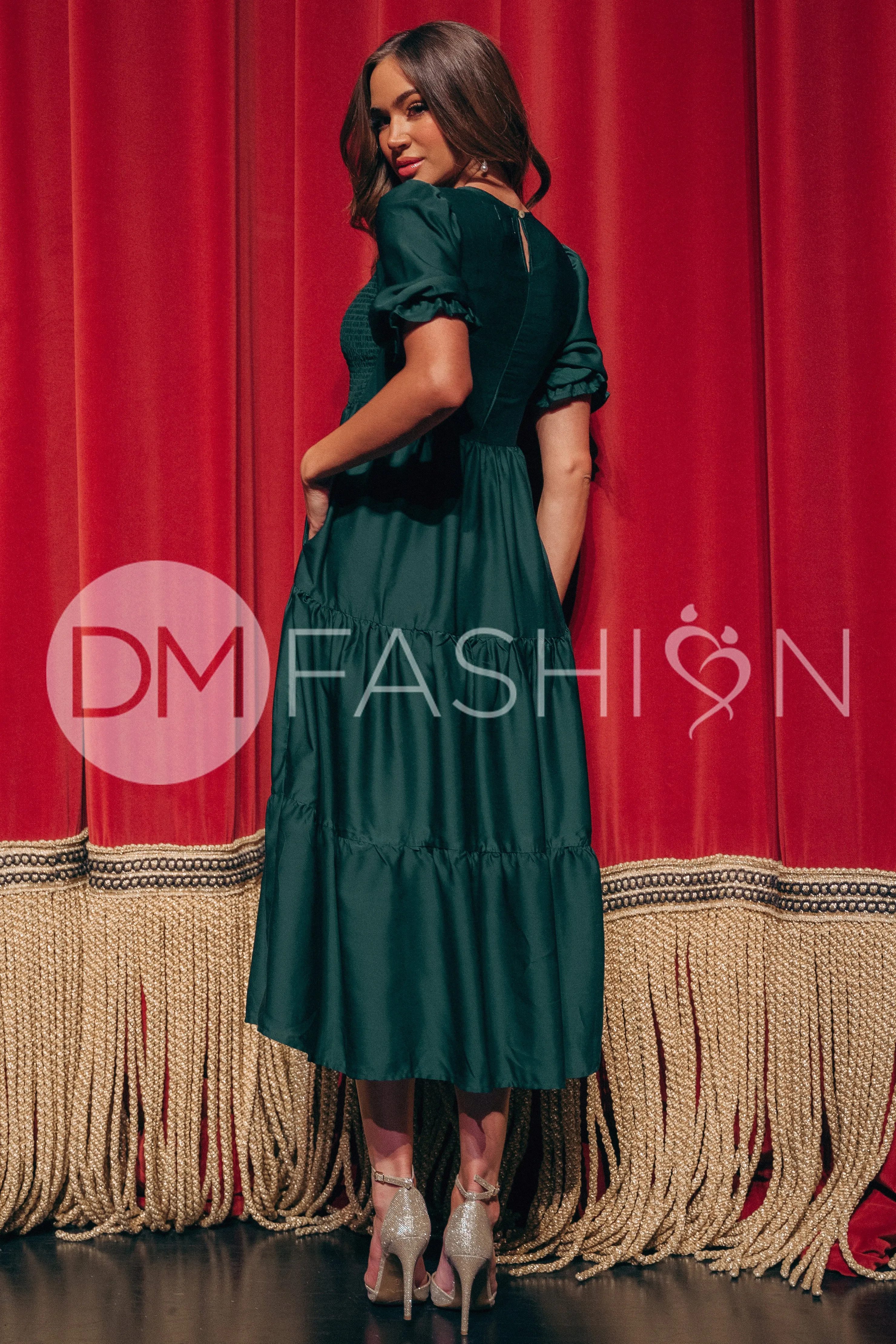 Calliope Emerald Dress - DM Exclusive - Maternity Friendly