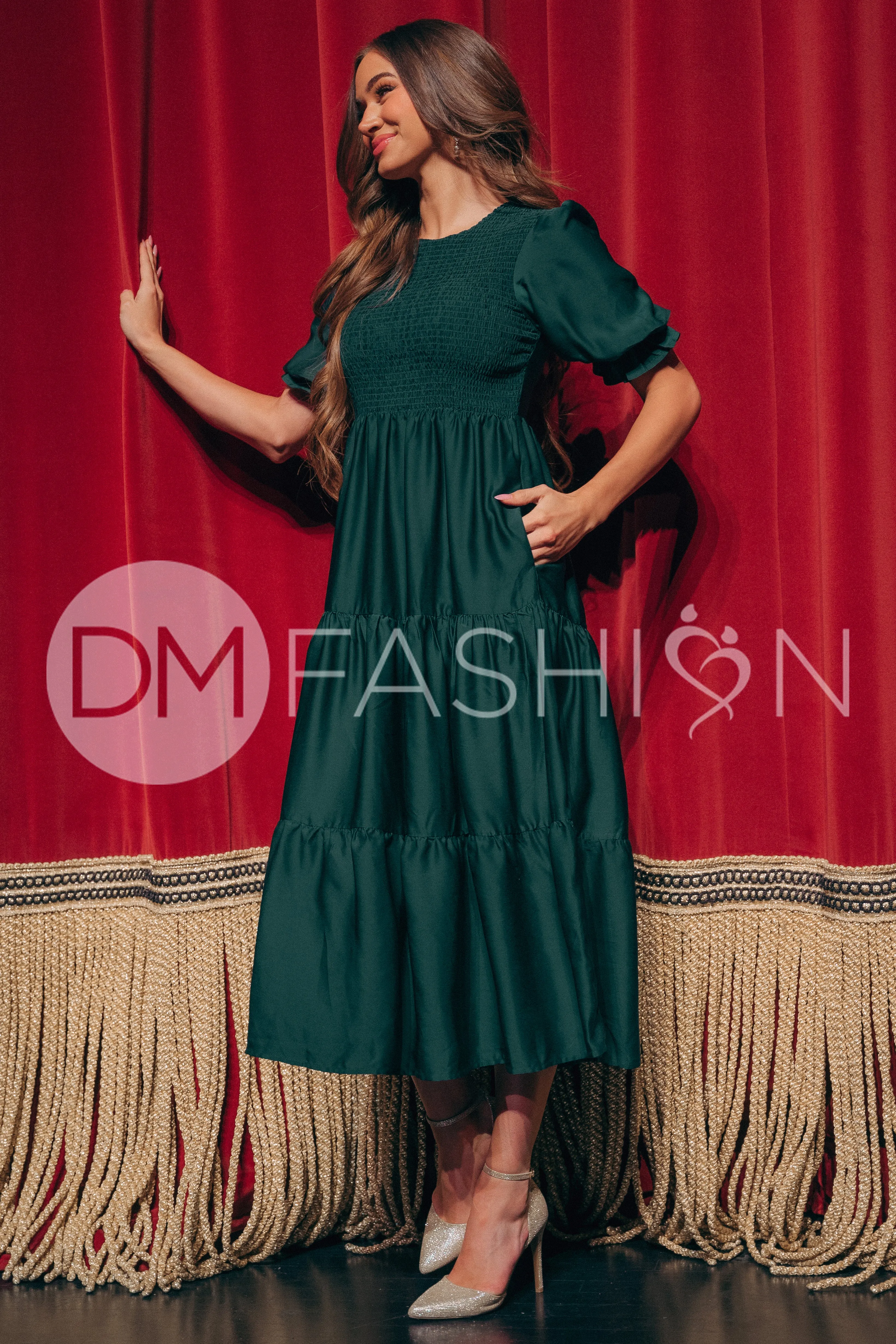 Calliope Emerald Dress - DM Exclusive - Maternity Friendly