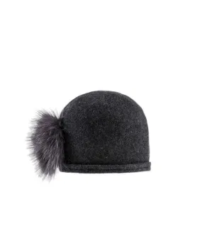 Canadian Hat CiCi Wool Beanie Side Pom