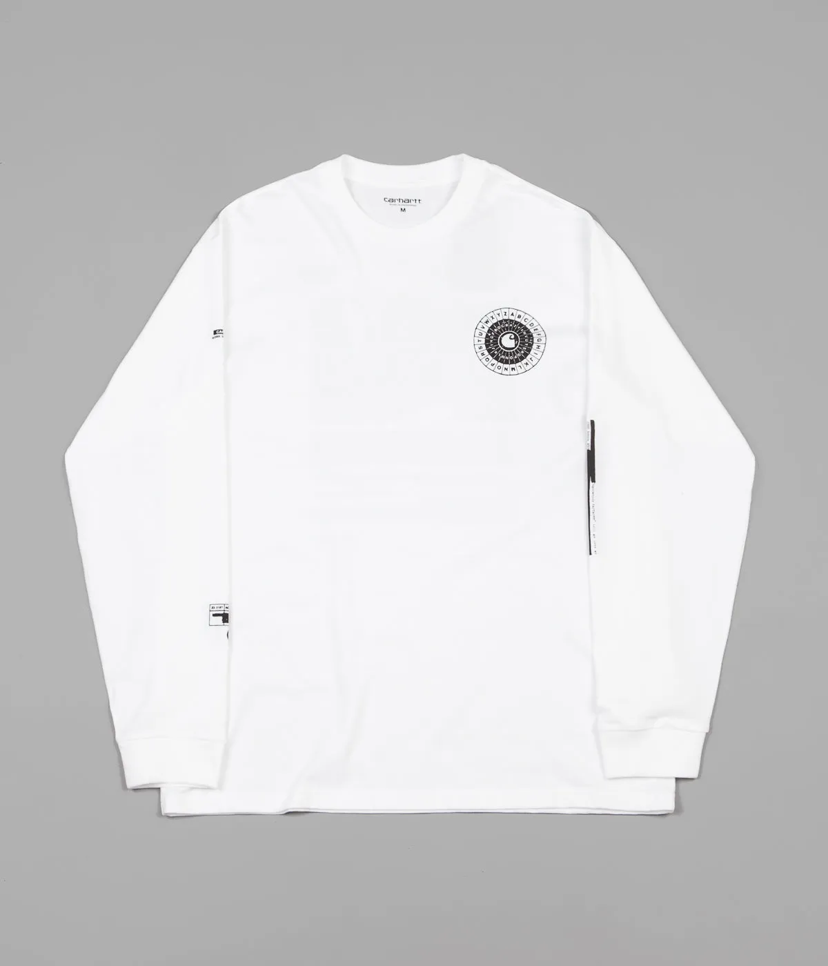 Carhartt Confidential Long Sleeve T-Shirt - White / Black