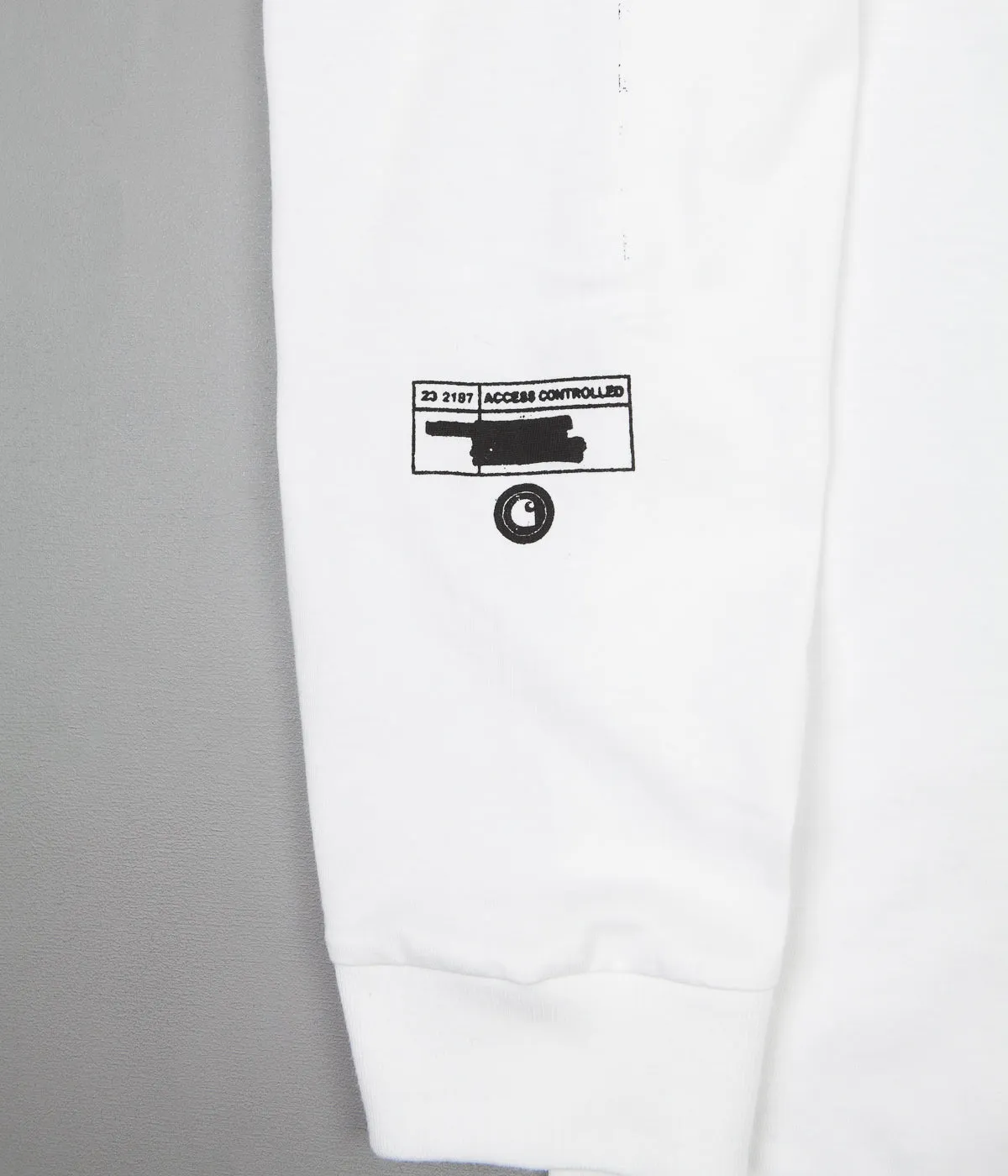 Carhartt Confidential Long Sleeve T-Shirt - White / Black