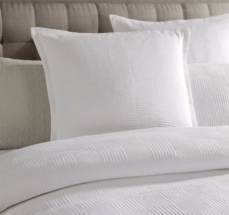 Caspian European Pillowcase White