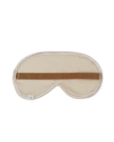 Chalk Curly Fur Eye Mask in Pebble