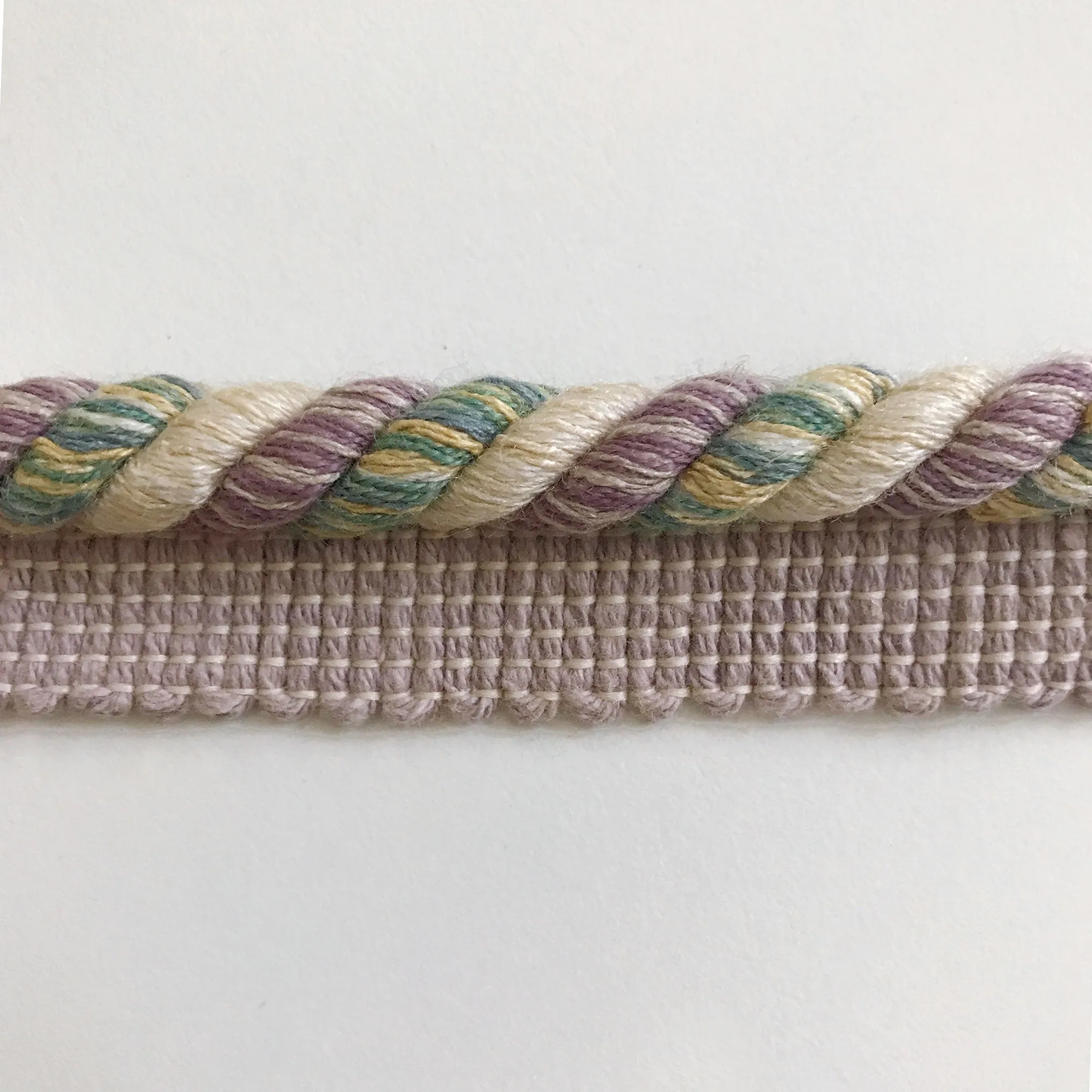 Champagne and Lavender  High Quality Decorative Lip Cord Trim by the yard