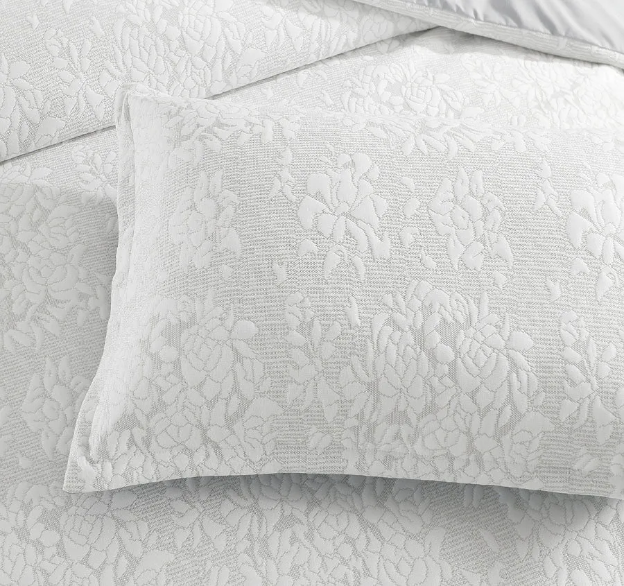 Chloe Jersey Quilt Cover Set Range Ivory