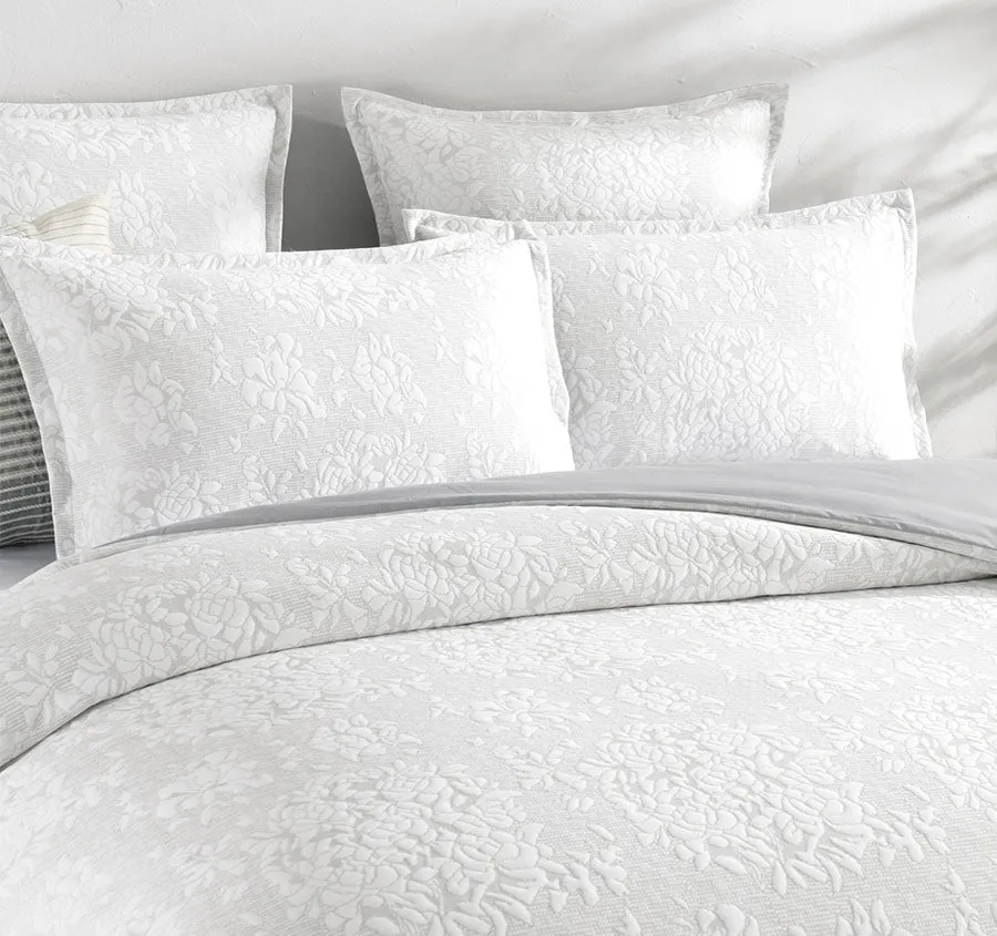 Chloe Jersey Quilt Cover Set Range Ivory