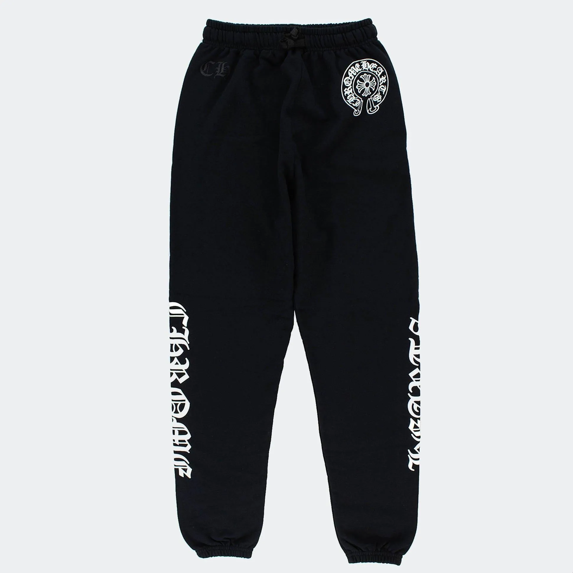 Chrome Hearts Logo Drawstring Black Sweatpants