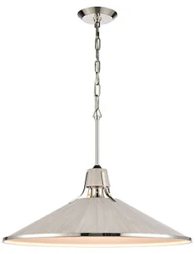 Coastal Chic Angled Shade Pendant/Sunbleached Oak