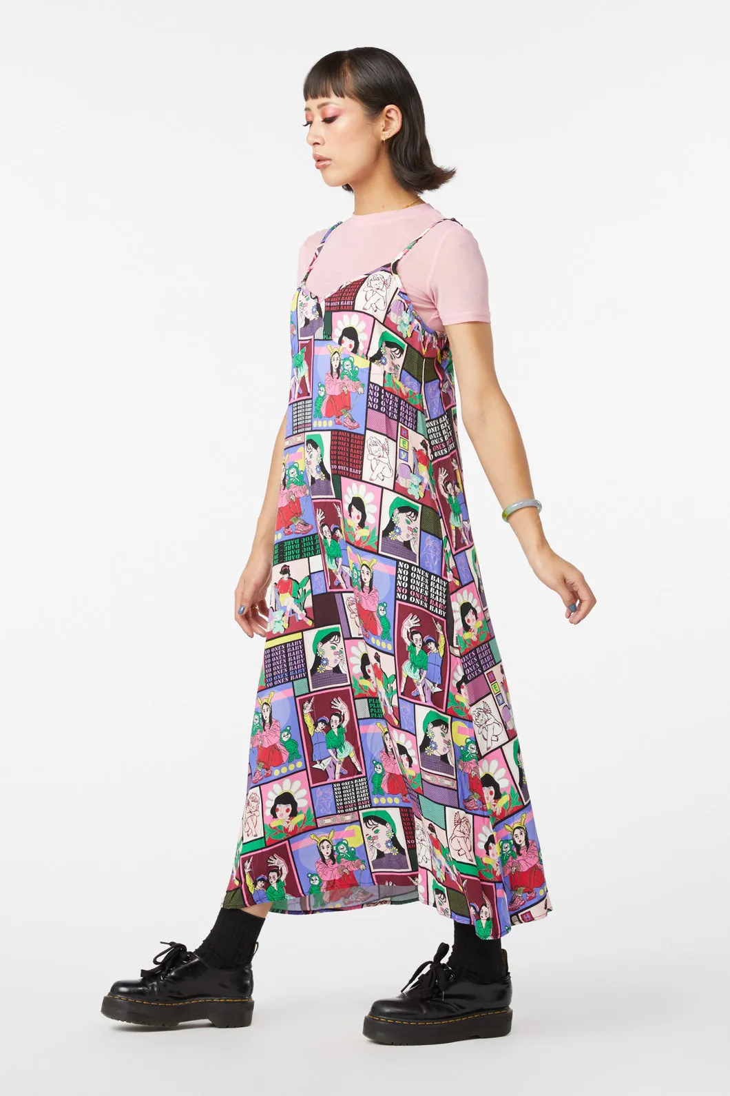 Comic Viscose Slip Dress