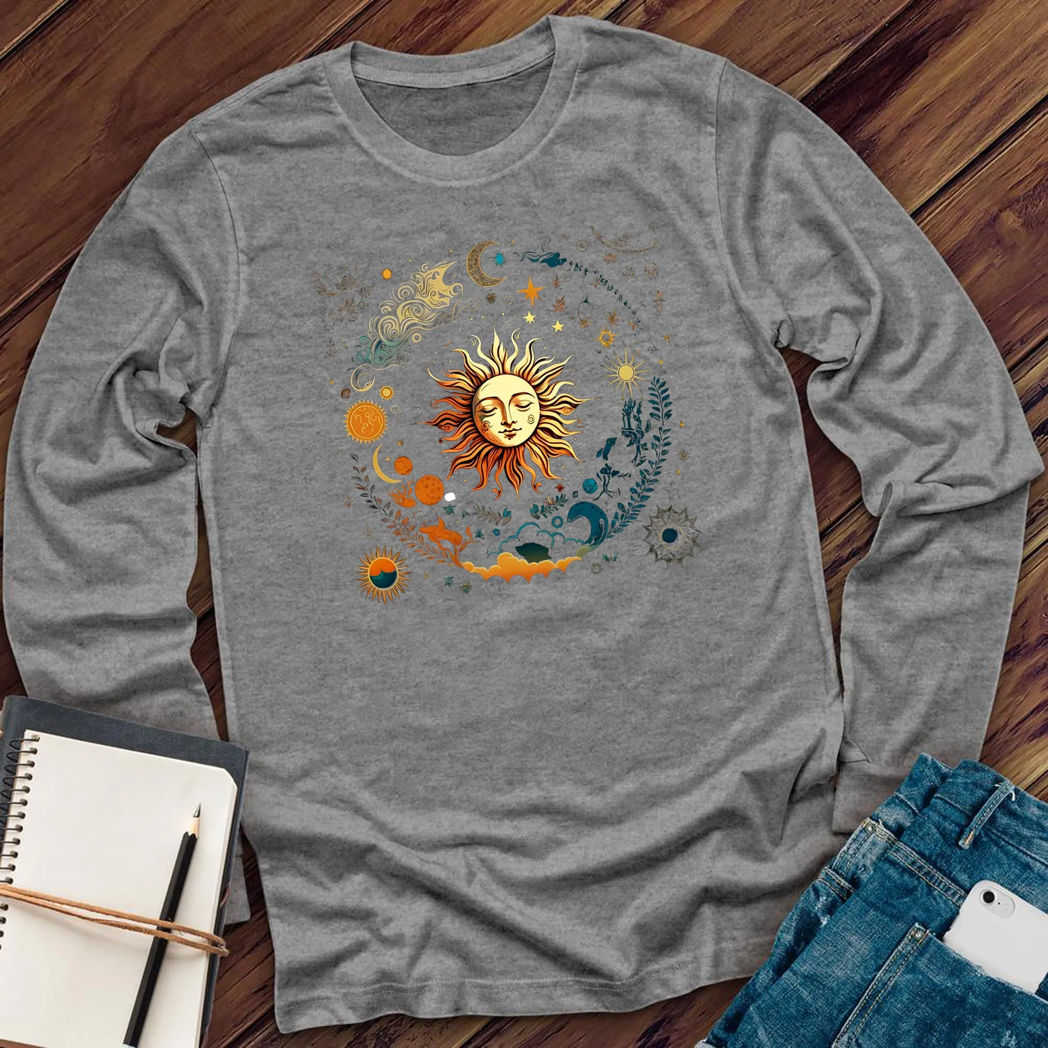 Cosmic Sun and Elements Long Sleeve